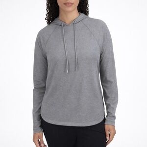 Sage Collective Women's L Hoodie Gray Nylon Spandex a1840